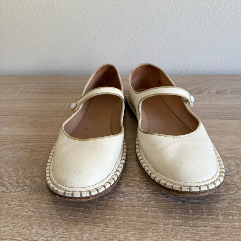 Chloe Cream Mary Jane Flats - Picture 3 of 10
